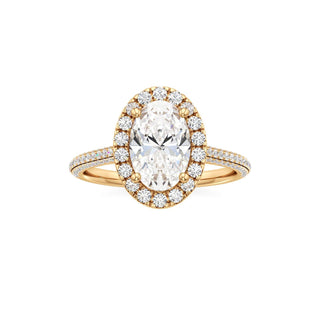 Cathedral Pavé Set Halo Marquise Engagement Ring