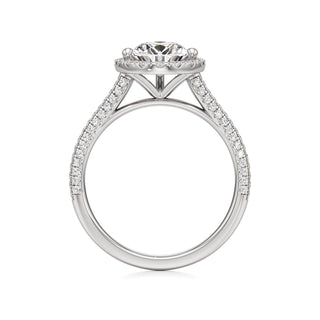 Cathedral Pavé Set Halo Marquise Engagement Ring