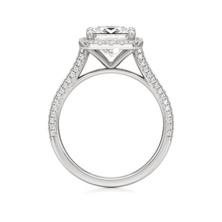 Cathedral Pavé Set Halo Marquise Engagement Ring