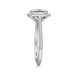 Cathedral Pavé Set Halo Marquise Engagement Ring