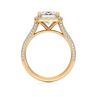Cathedral Pavé Set Halo Marquise Engagement Ring