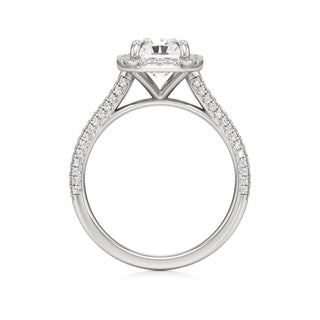 Cathedral Pavé Set Halo Marquise Engagement Ring