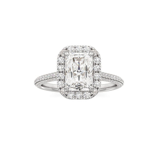 Cathedral Pavé Set Halo Marquise Engagement Ring