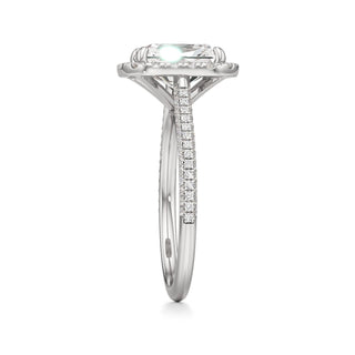 Cathedral Pavé Set Halo Marquise Engagement Ring