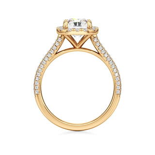 Cathedral Pavé Set Halo Marquise Engagement Ring