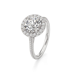 Cathedral Pavé Set Halo Marquise Engagement Ring