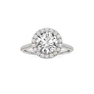 Cathedral Pavé Set Halo Marquise Engagement Ring