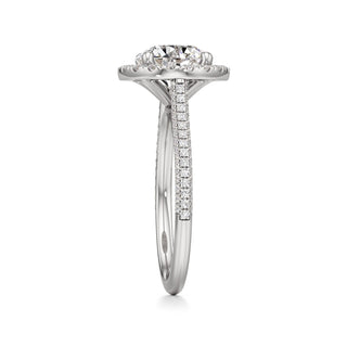 Cathedral Pavé Set Halo Marquise Engagement Ring