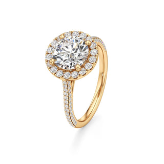 Cathedral Pavé Set Halo Marquise Engagement Ring
