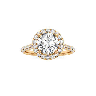Cathedral Pavé Set Halo Marquise Engagement Ring