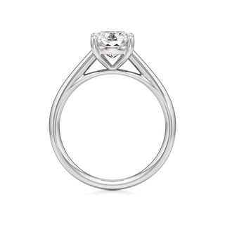 Cathedral Plain Basket Pear Engagement Ring