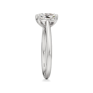 Cathedral Plain Basket Pear Engagement Ring