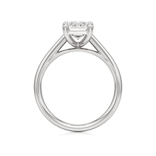 Cathedral Plain Basket Pear Engagement Ring