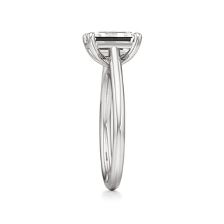 Cathedral Plain Basket Pear Engagement Ring