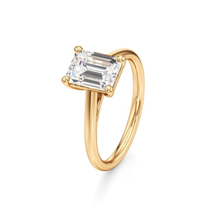 Cathedral Plain Basket Pear Engagement Ring