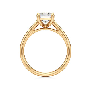 Cathedral Plain Basket Pear Engagement Ring