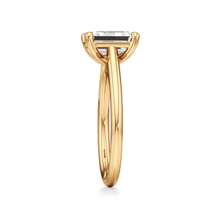 Cathedral Plain Basket Pear Engagement Ring