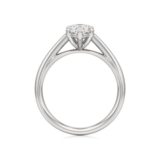 Cathedral Plain Basket Pear Engagement Ring