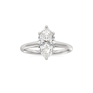 Cathedral Plain Basket Pear Engagement Ring