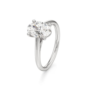 Cathedral Plain Basket Pear Engagement Ring