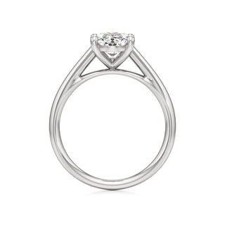 Cathedral Plain Basket Pear Engagement Ring