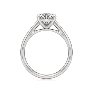Cathedral Plain Basket Pear Engagement Ring
