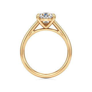 Cathedral Plain Basket Pear Engagement Ring