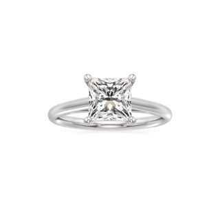 Cathedral Plain Basket Pear Engagement Ring