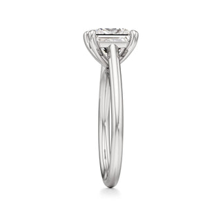Cathedral Plain Basket Pear Engagement Ring