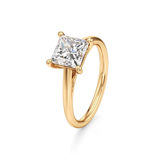 Cathedral Plain Basket Pear Engagement Ring