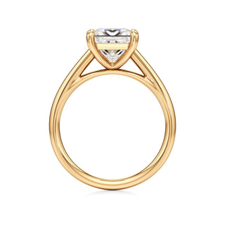 Cathedral Plain Basket Pear Engagement Ring