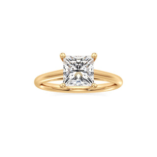 Cathedral Plain Basket Pear Engagement Ring
