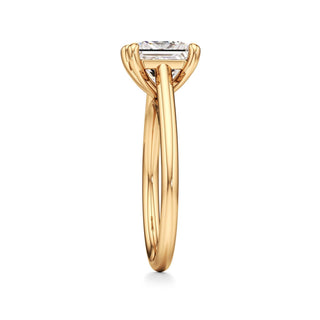 Cathedral Plain Basket Pear Engagement Ring