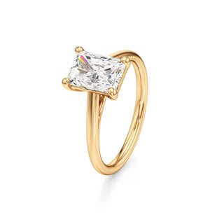 Cathedral Plain Basket Pear Engagement Ring