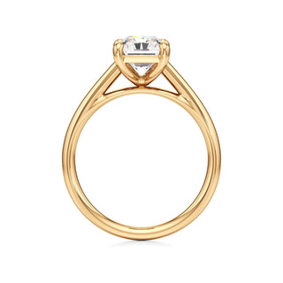 Cathedral Plain Basket Pear Engagement Ring