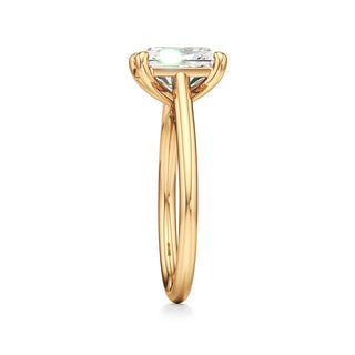 Cathedral Plain Basket Pear Engagement Ring