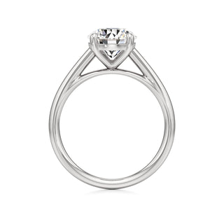 Cathedral Plain Basket Pear Engagement Ring