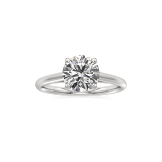 Cathedral Plain Basket Pear Engagement Ring