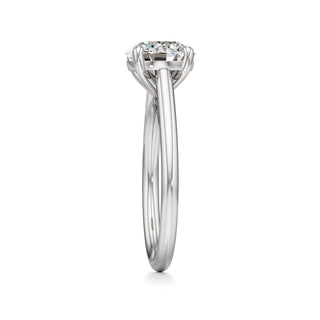 Cathedral Plain Basket Pear Engagement Ring