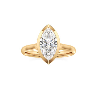 Cathedral Plain Bezel Emerald Engagement Ring