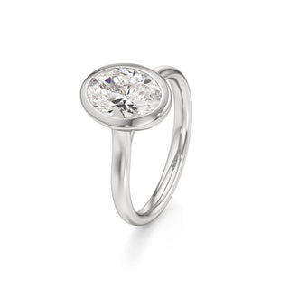 Cathedral Plain Bezel Emerald Engagement Ring