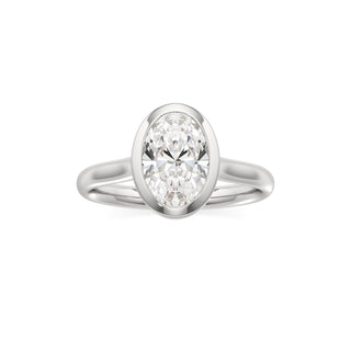 Cathedral Plain Bezel Emerald Engagement Ring