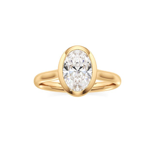 Cathedral Plain Bezel Emerald Engagement Ring