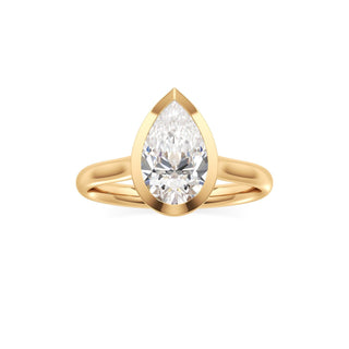 Cathedral Plain Bezel Emerald Engagement Ring
