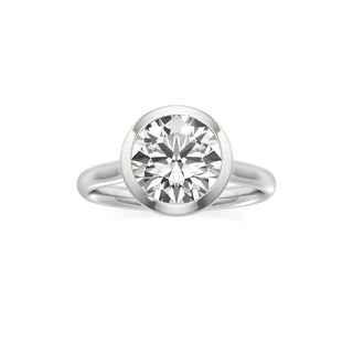 Cathedral Plain Bezel Emerald Engagement Ring