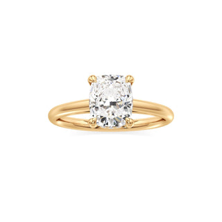 Cathedral Plain Diamond Basket Pear Engagement Ring