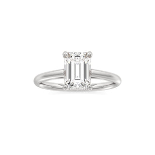 Cathedral Plain Diamond Basket Pear Engagement Ring