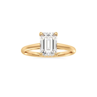 Cathedral Plain Diamond Basket Pear Engagement Ring
