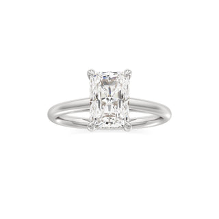 Cathedral Plain Diamond Basket Pear Engagement Ring