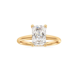 Cathedral Plain Diamond Basket Pear Engagement Ring